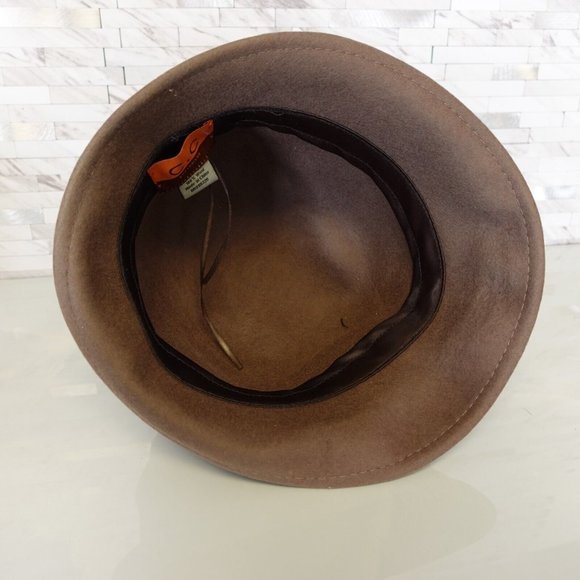 CC Exclusive Hats Women Wool Crushable Felt Cloche Floral Designer Elegant Brown main image 4